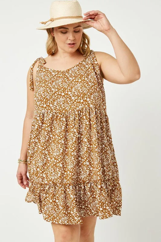 Plus Floral Mini Dress