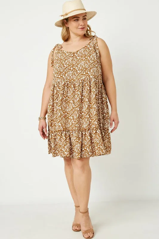 Plus Floral Mini Dress