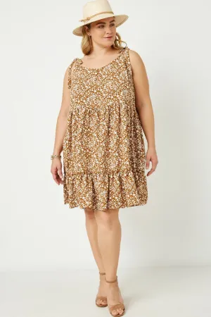 Plus Floral Mini Dress