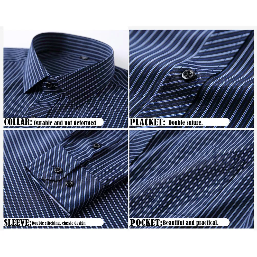 Plus Size Man's Cotton Shirts Hight Quality Business Casual Shirt