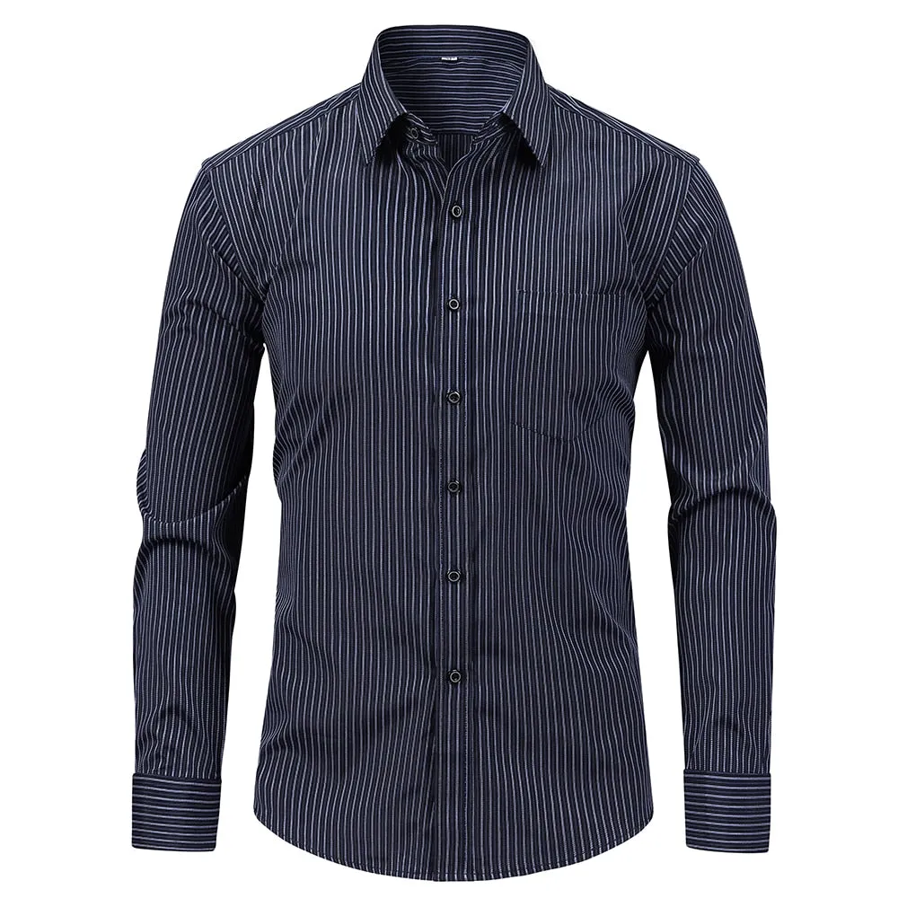Plus Size Man's Cotton Shirts Hight Quality Business Casual Shirt