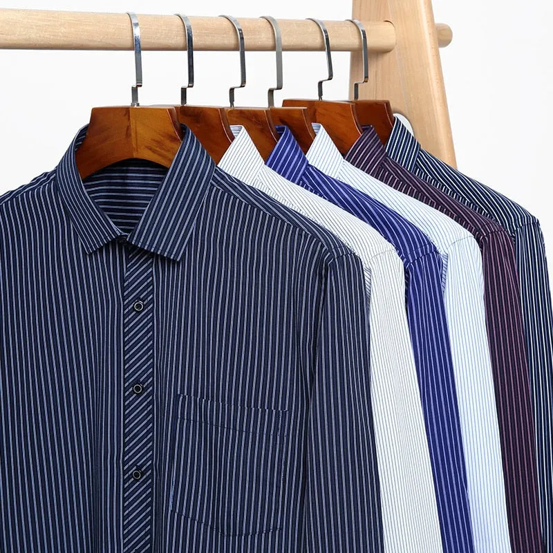 Plus Size Man's Cotton Shirts Hight Quality Business Casual Shirt
