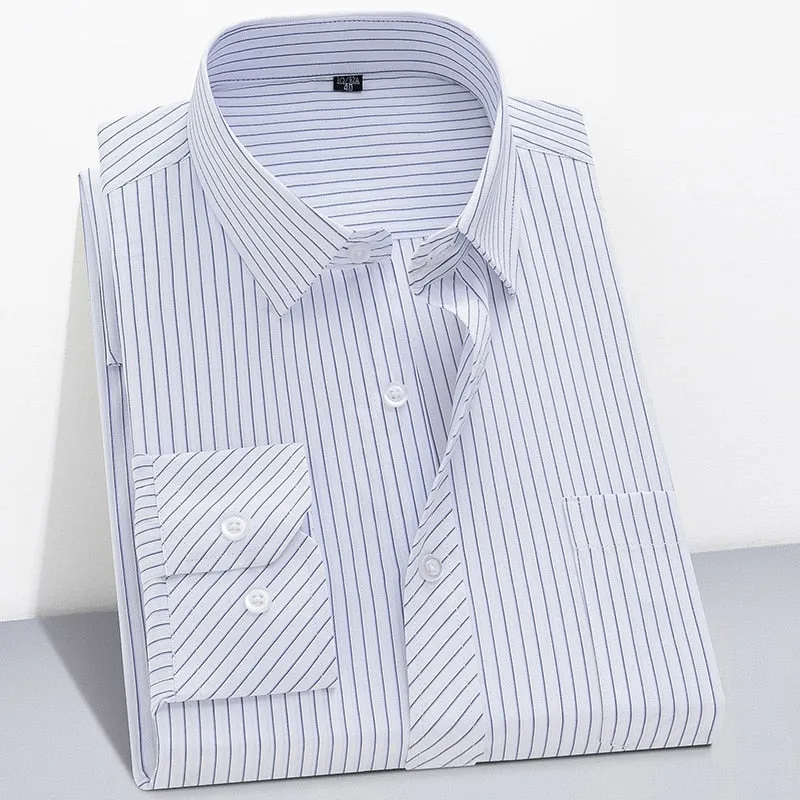 Plus Size Man's Cotton Shirts Hight Quality Business Casual Shirt