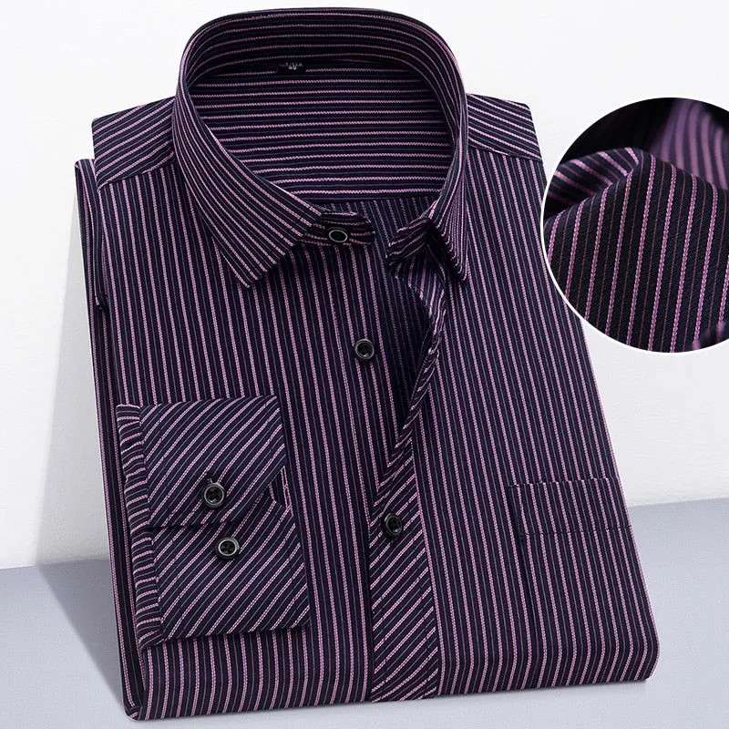 Plus Size Man's Cotton Shirts Hight Quality Business Casual Shirt