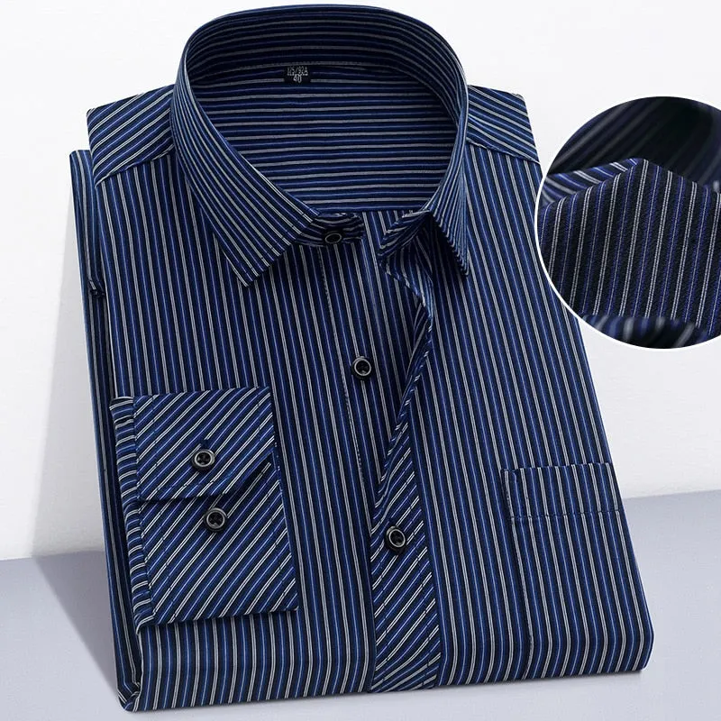 Plus Size Man's Cotton Shirts Hight Quality Business Casual Shirt