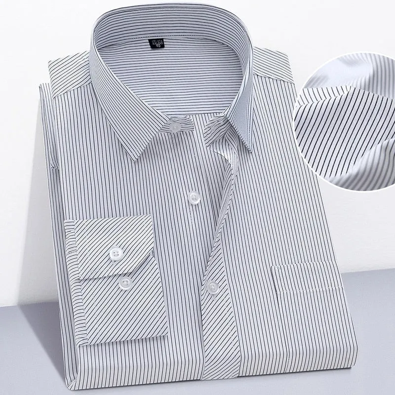 Plus Size Man's Cotton Shirts Hight Quality Business Casual Shirt
