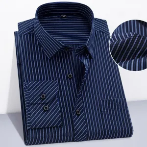 Plus Size Man's Cotton Shirts Hight Quality Business Casual Shirt
