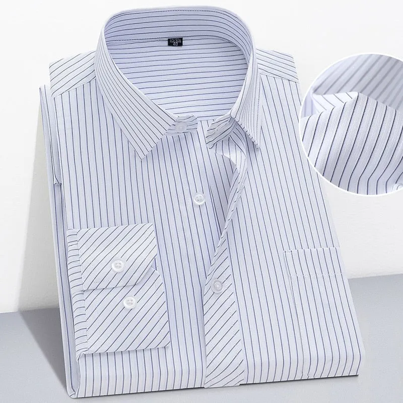 Plus Size Man's Cotton Shirts Hight Quality Business Casual Shirt