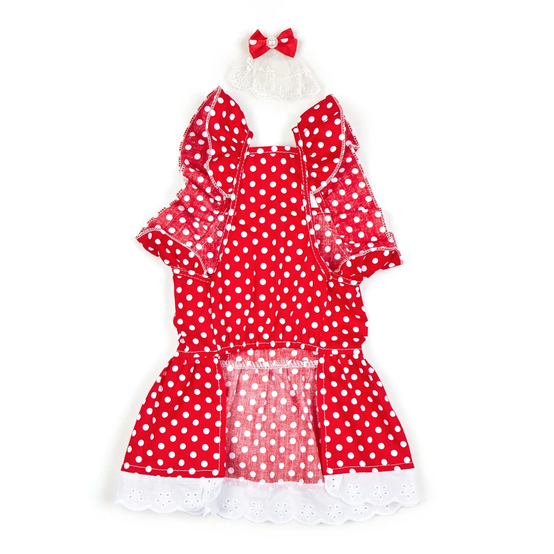 Polka Dot Princess Dress for Cats and Dogs