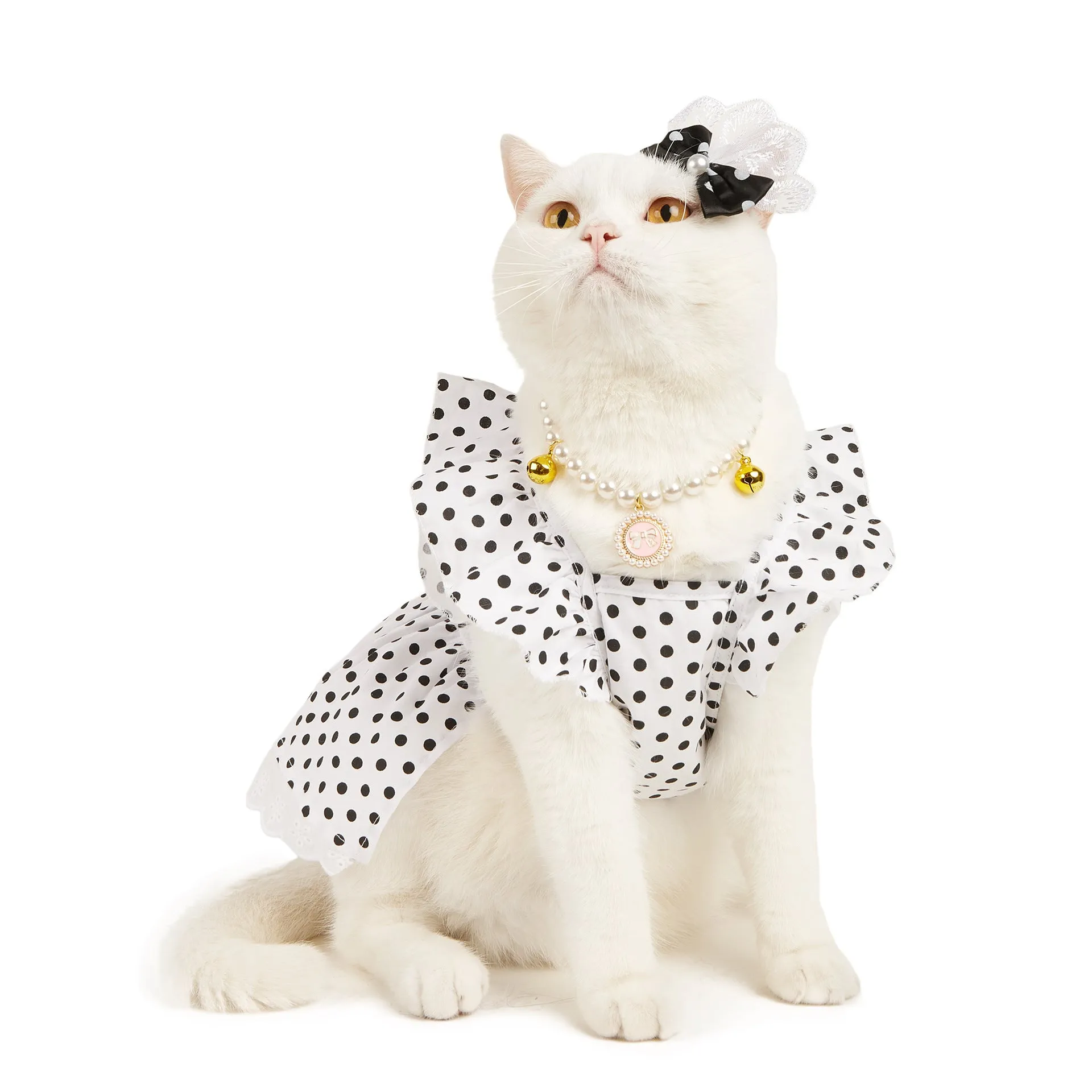 Polka Dot Princess Dress for Cats and Dogs