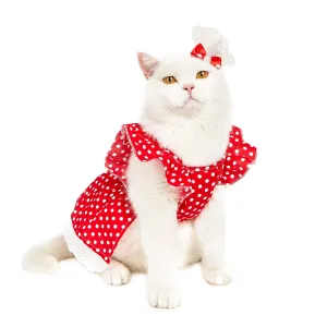Polka Dot Princess Dress for Cats and Dogs