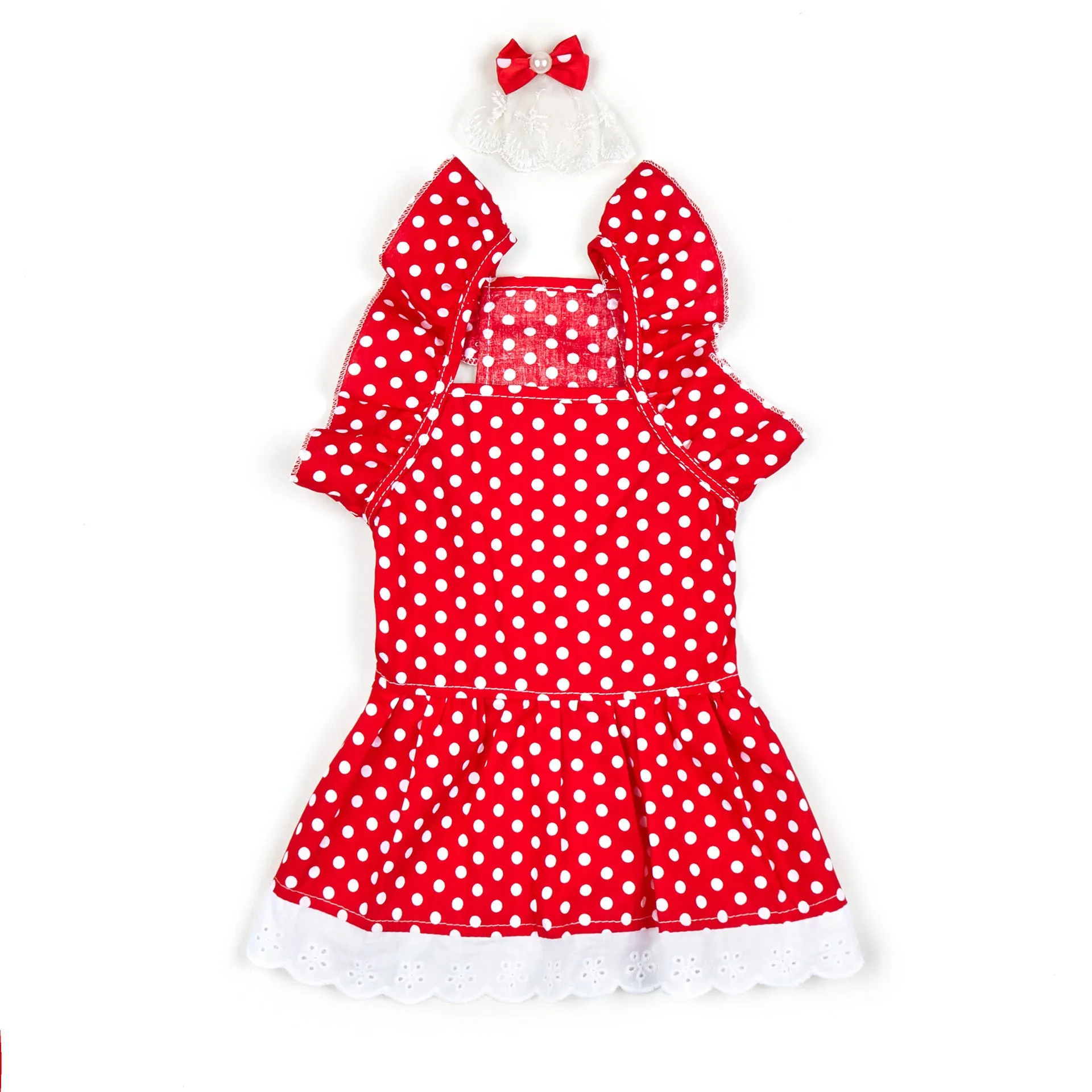 Polka Dot Princess Dress for Cats and Dogs
