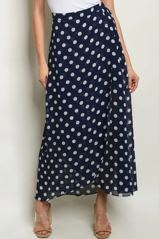 Polka Dot Wrap Skirt