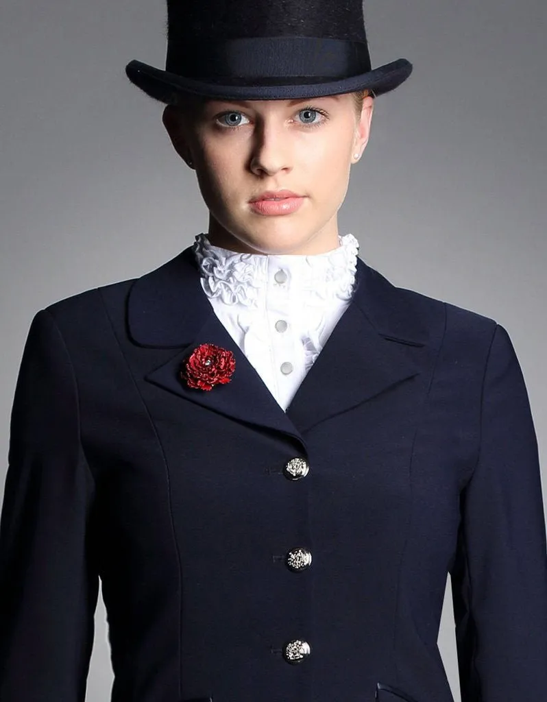 Polly Ruffle Ladies White Show Shirt