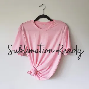 Polyester Short Sleeve Tee Shirt - Pink