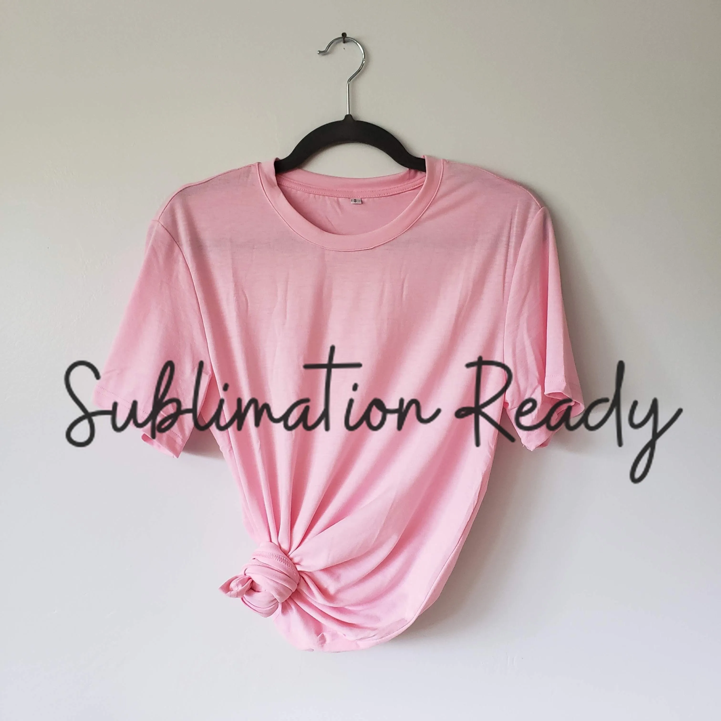 Polyester Short Sleeve Tee Shirt - Pink