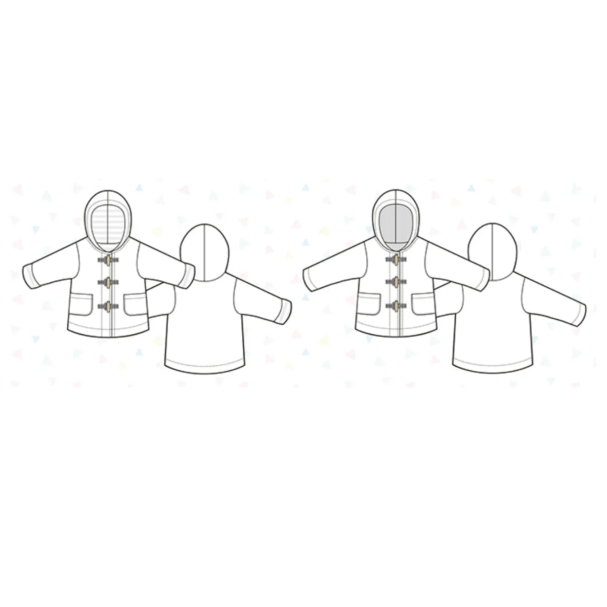 Poppy & Jazz Walnut Duffle Coat Sewing Pattern