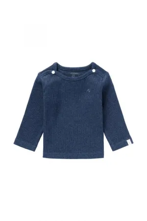Premium Organic Ribbed Top - Navy