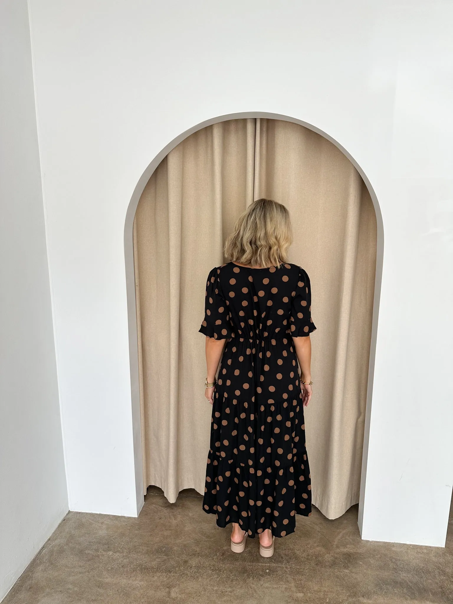 Presley Dress -Black/Tan