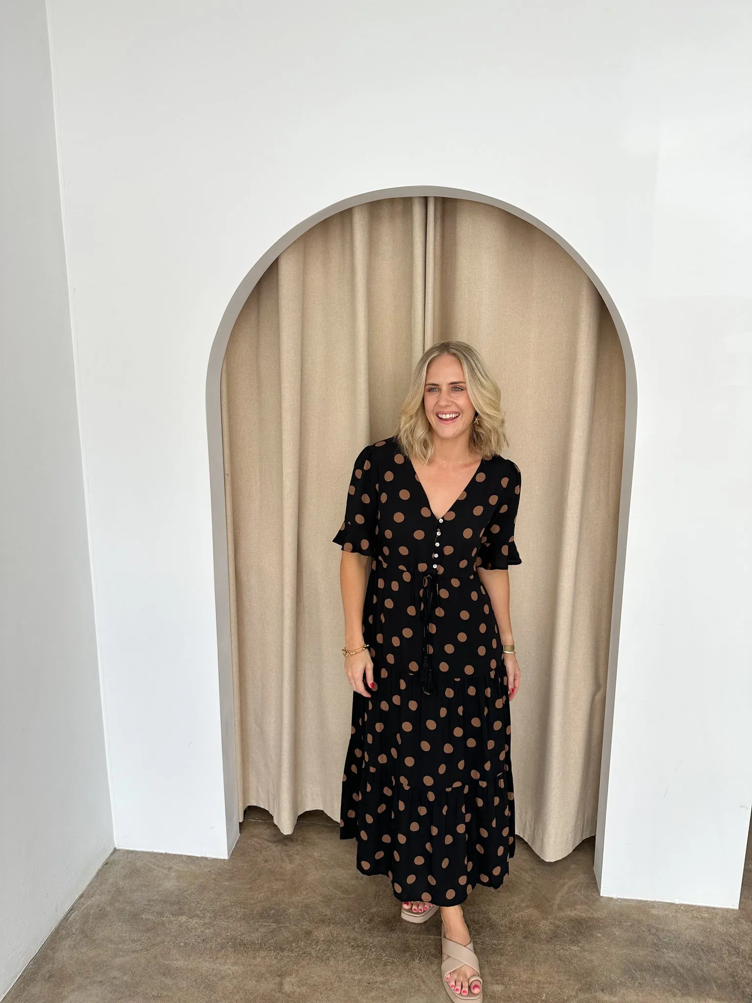 Presley Dress -Black/Tan