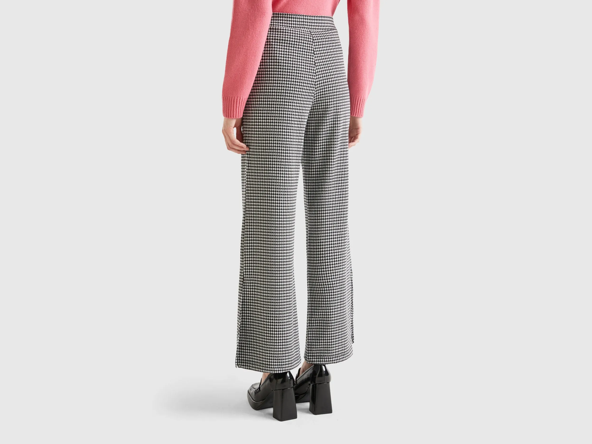 Printed Flared Fit Trousers