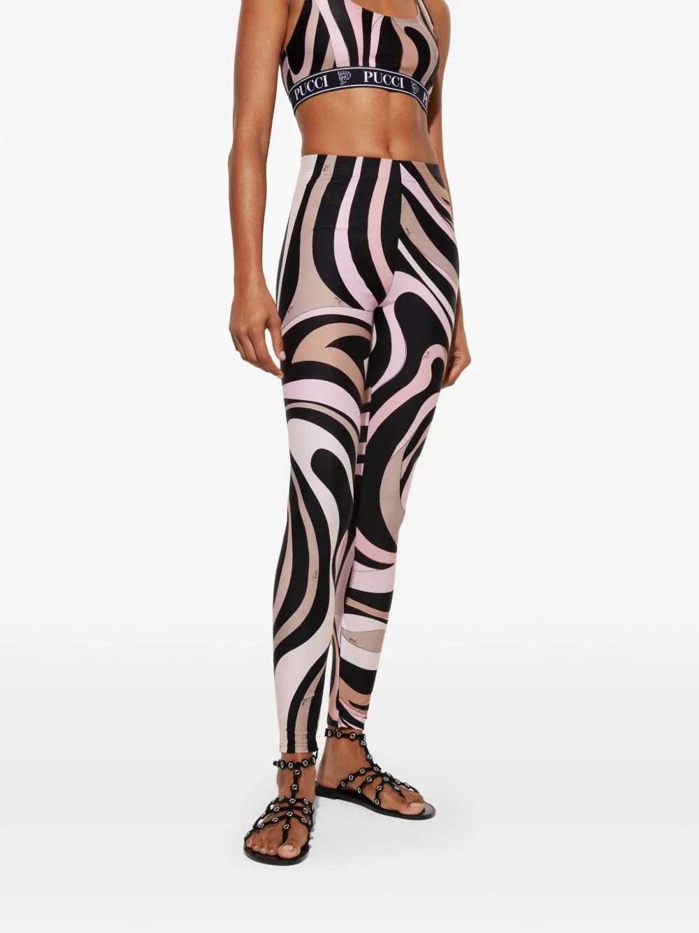 Printed nylon leggings