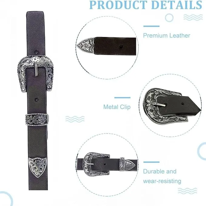 Prong Six Designs Sew on Leather Buckles PU Leather Clip Buckle