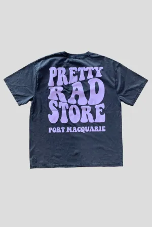 PRS BUBBLE TEE - PUFF WASHED BLACK/LILAC