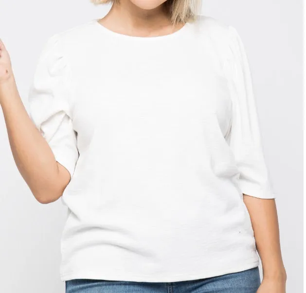 Puff Sleeve Blouse (Plus)