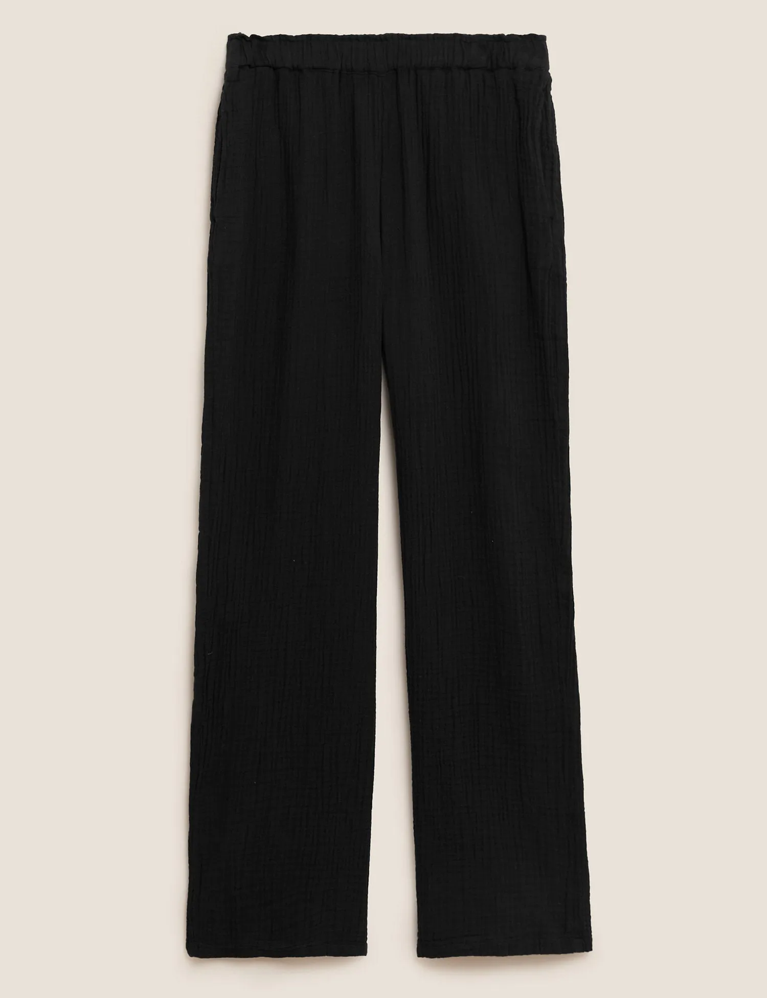 Pure Cotton Wide Leg Trousers