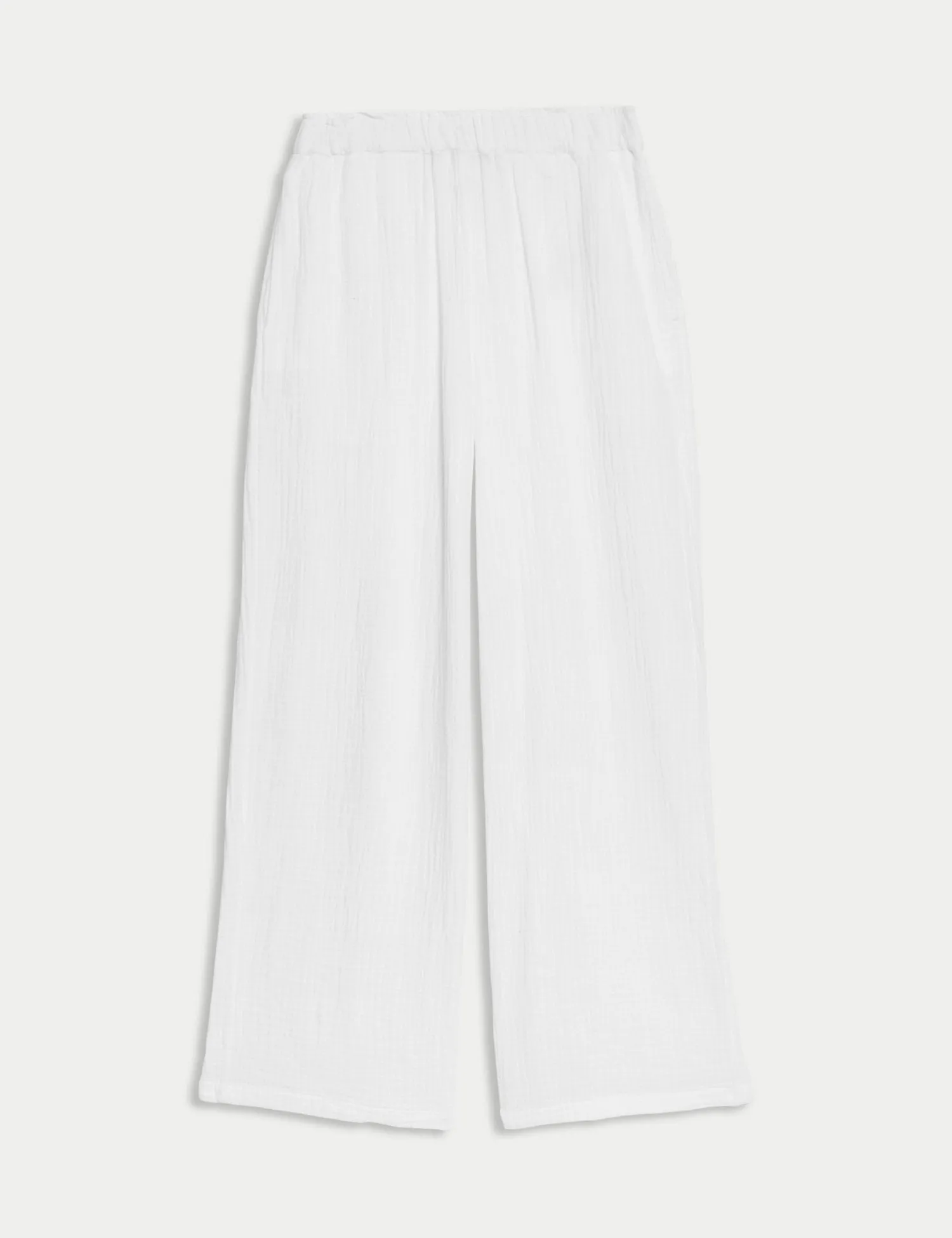 Pure Cotton Wide Leg Trousers
