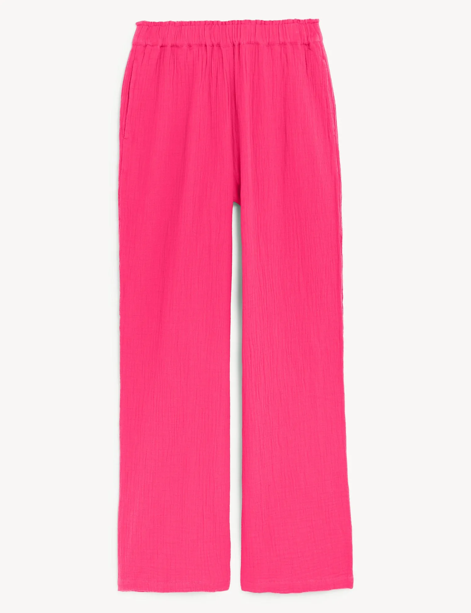 Pure Cotton Wide Leg Trousers