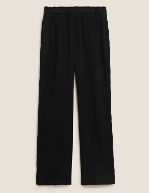 Pure Cotton Wide Leg Trousers