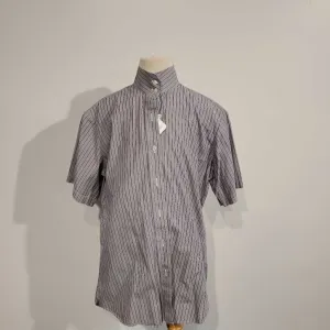 Purple Striped Short Sleeve Hunt Shirt