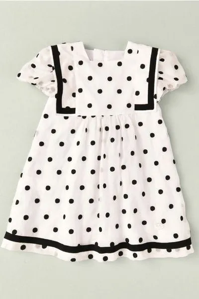 "Bella" Black & White Polka Dot Dress