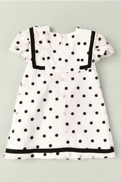 "Bella" Black & White Polka Dot Dress