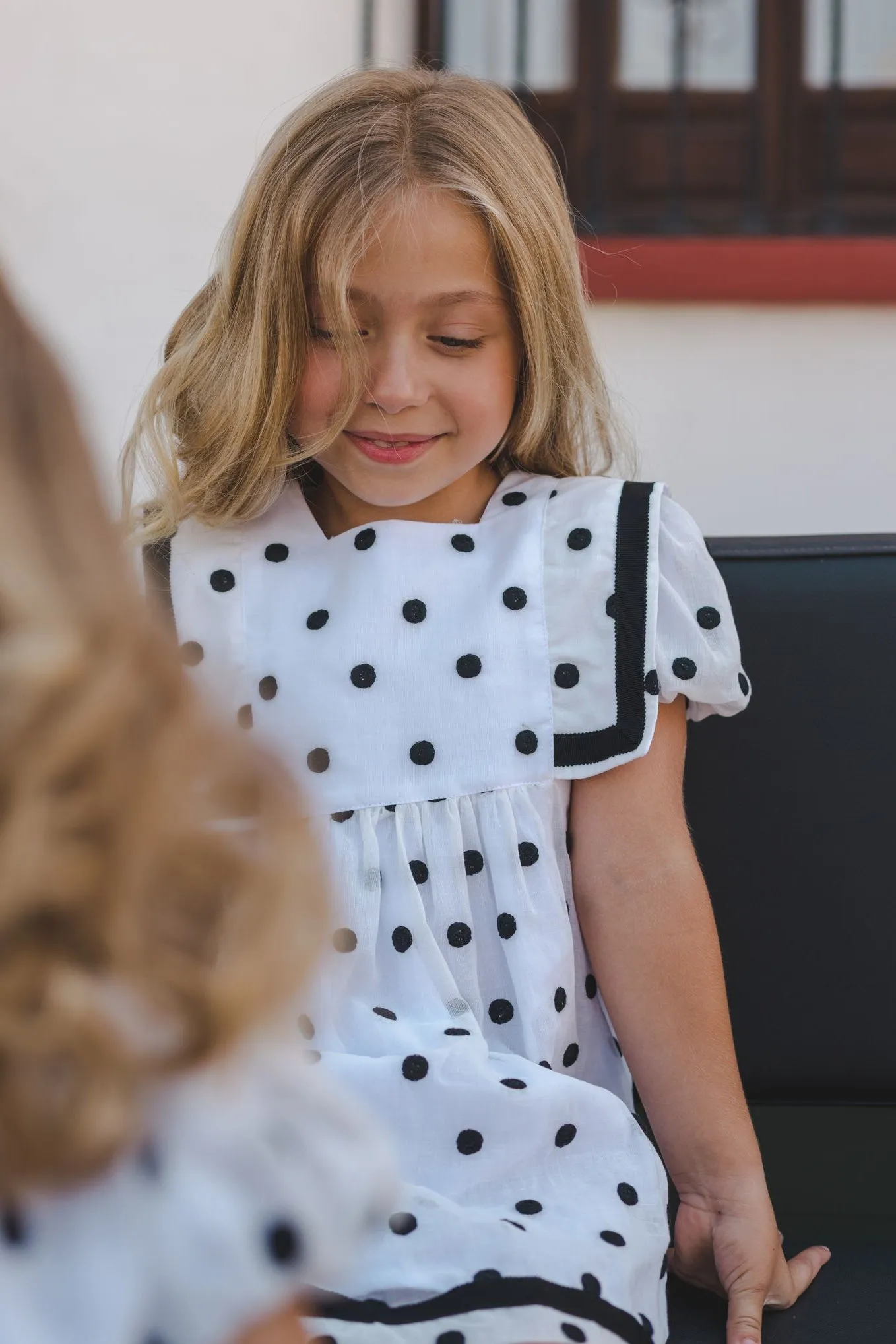 "Bella" Black & White Polka Dot Dress