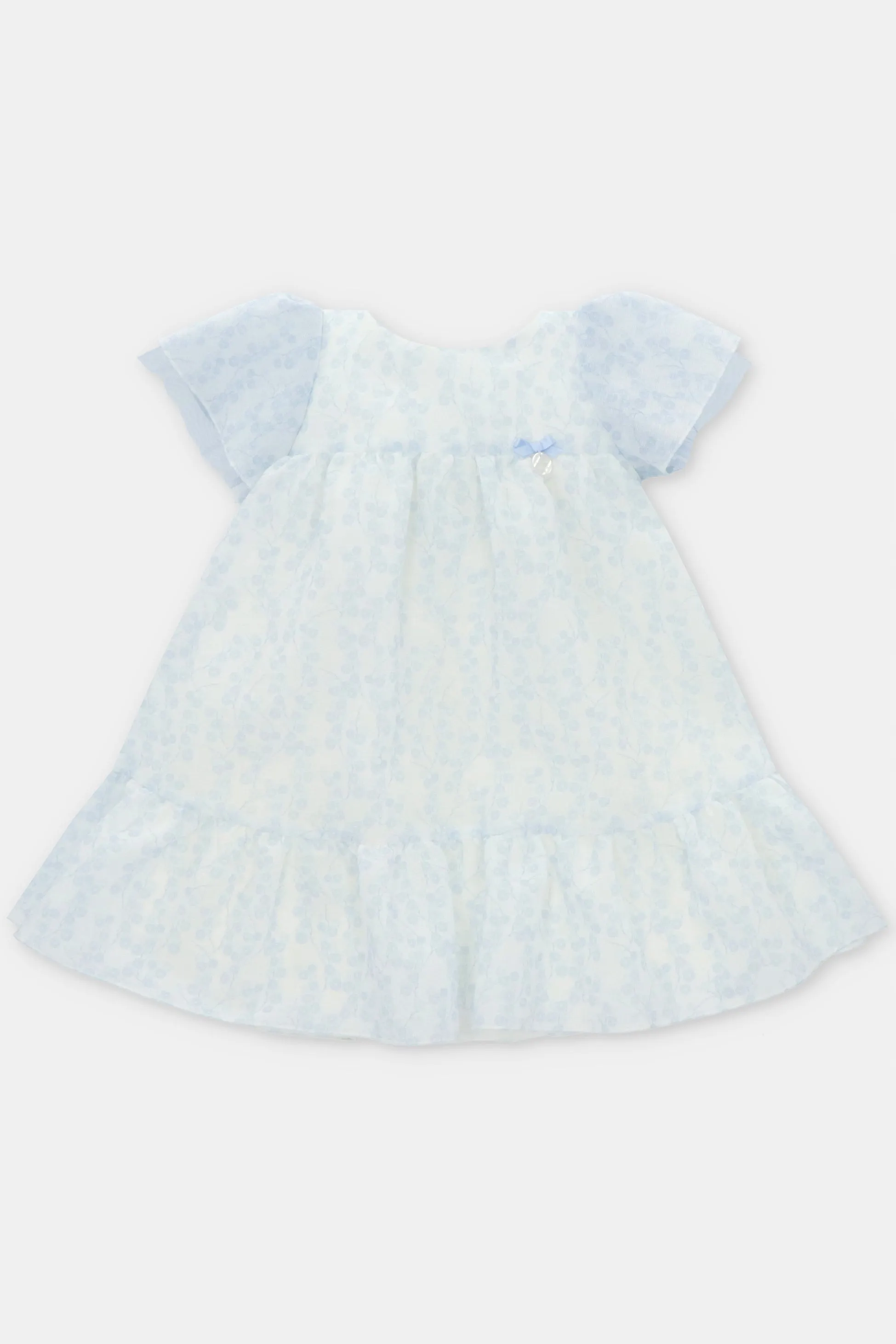 "Emiliana" Pale Blue Floral Tulle Dress