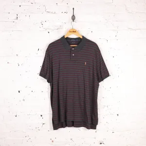 Ralph Lauren Short Sleeve Striped Polo Shirt - Grey - XXL