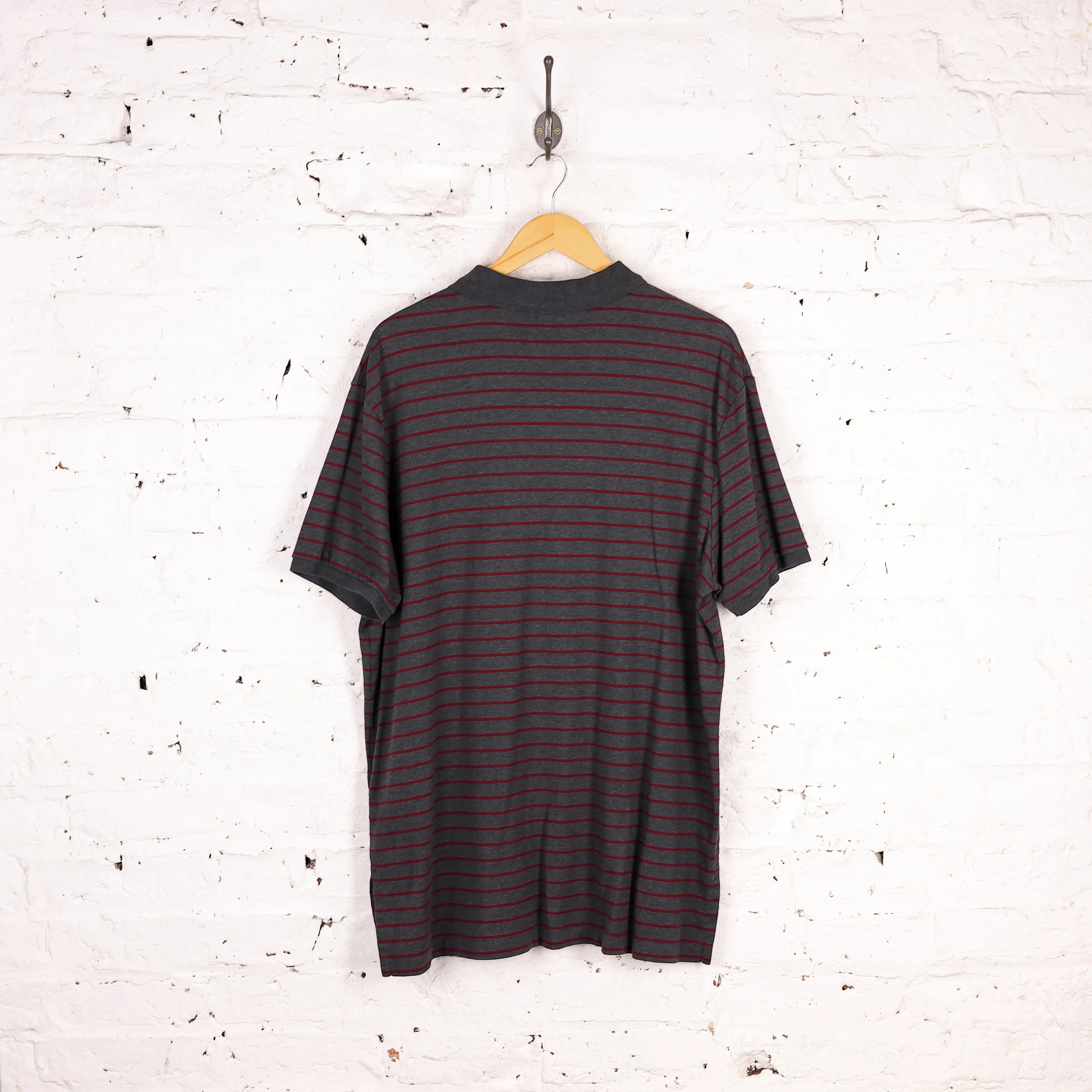 Ralph Lauren Short Sleeve Striped Polo Shirt - Grey - XXL