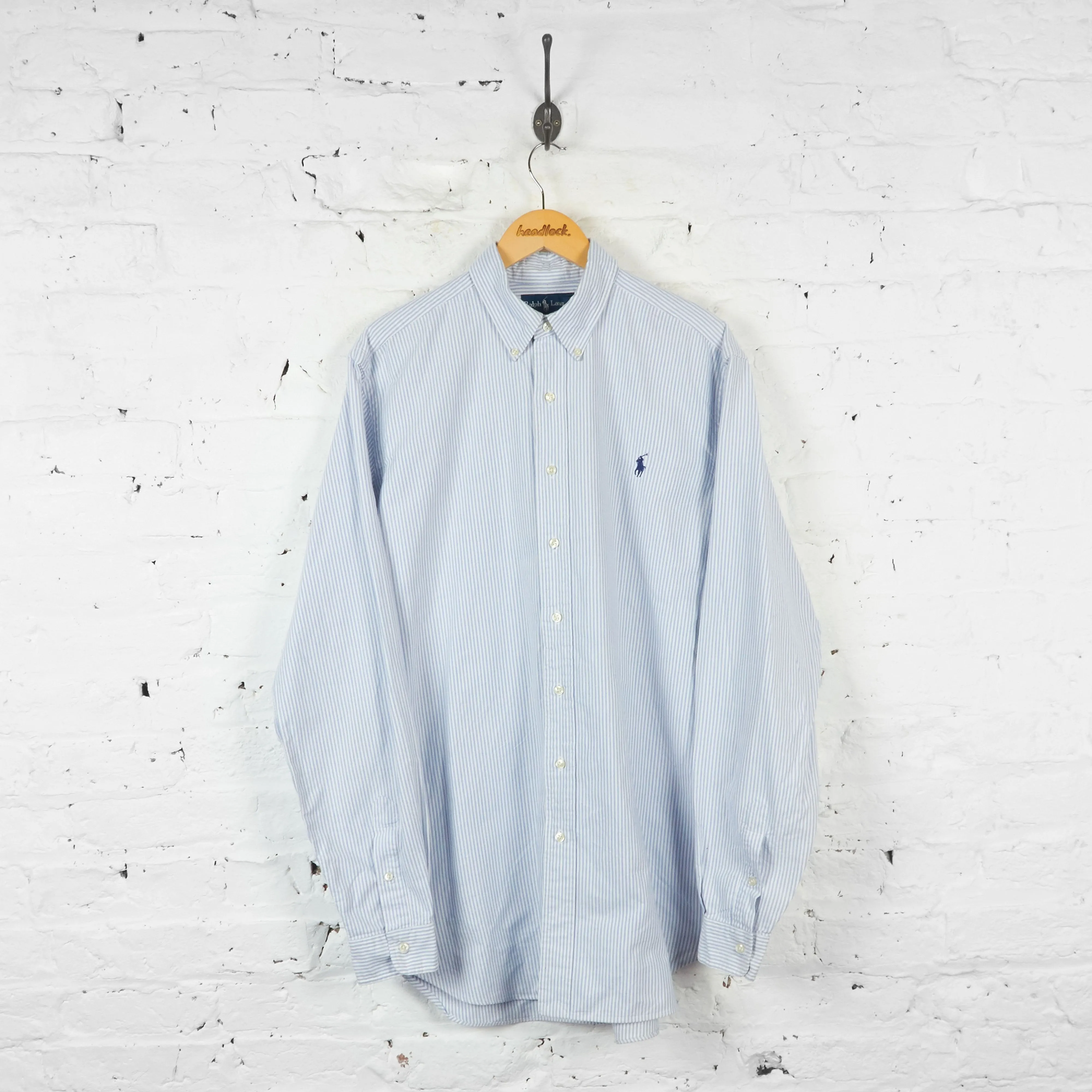 Ralph Lauren Striped Shirt  - Blue/White - L