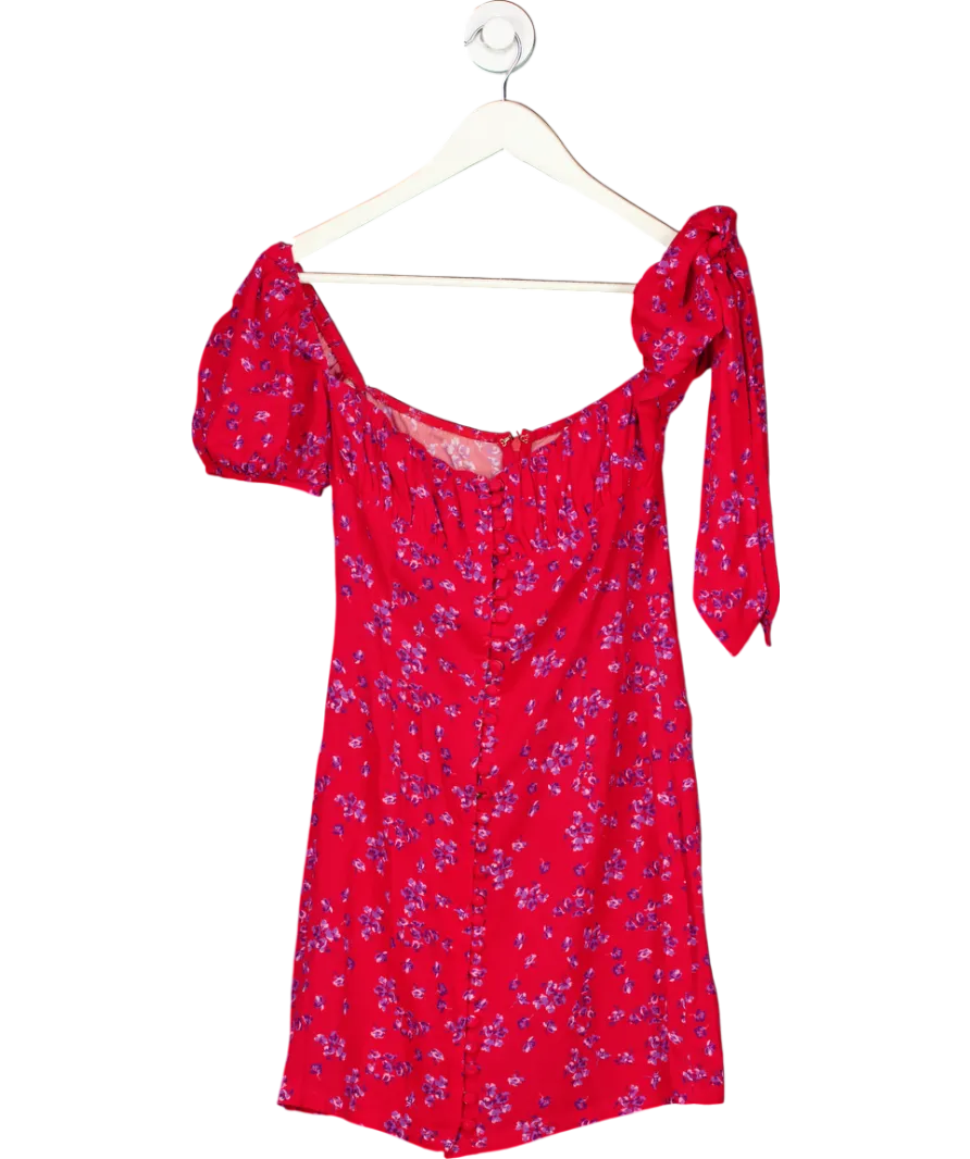 Rat & Boa Red Floral Mini Dress UK XS