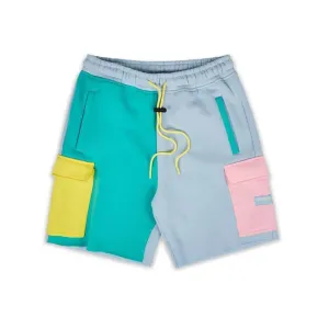 Reason Men Pastel Fleece Utility Shorts (Multi)