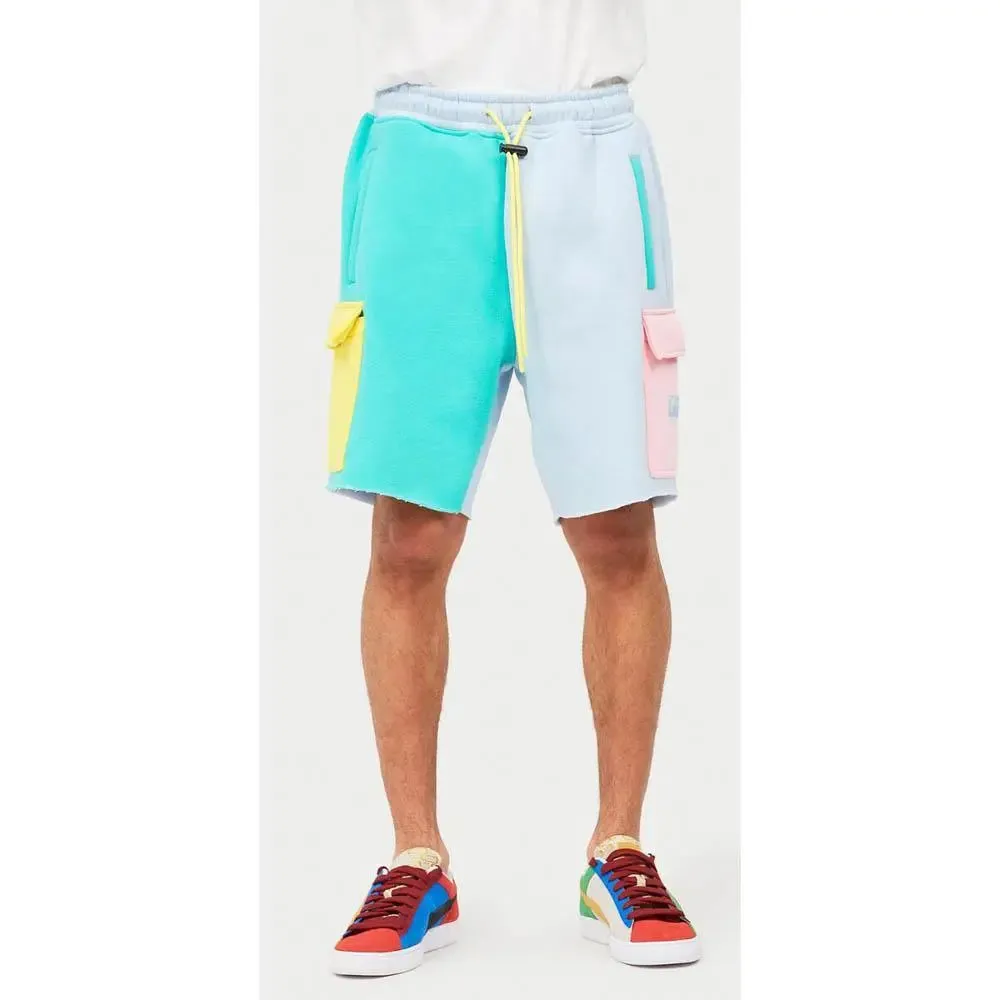 Reason Men Pastel Fleece Utility Shorts (Multi)