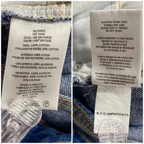 Re/Done 70’s High Rise Shorts [1297]