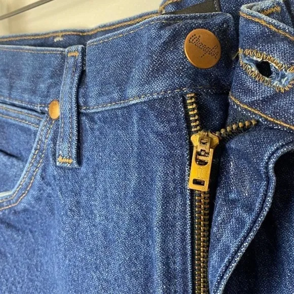 Reformation Wrangler Reworked Denim Shorts True Blue