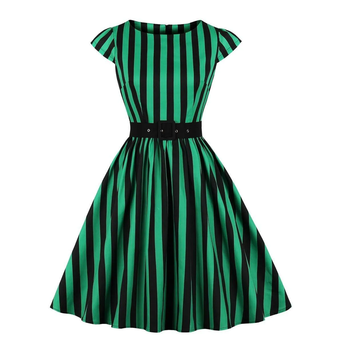 Regular Waist Dot Print Plus Sizes Midi Dresses
