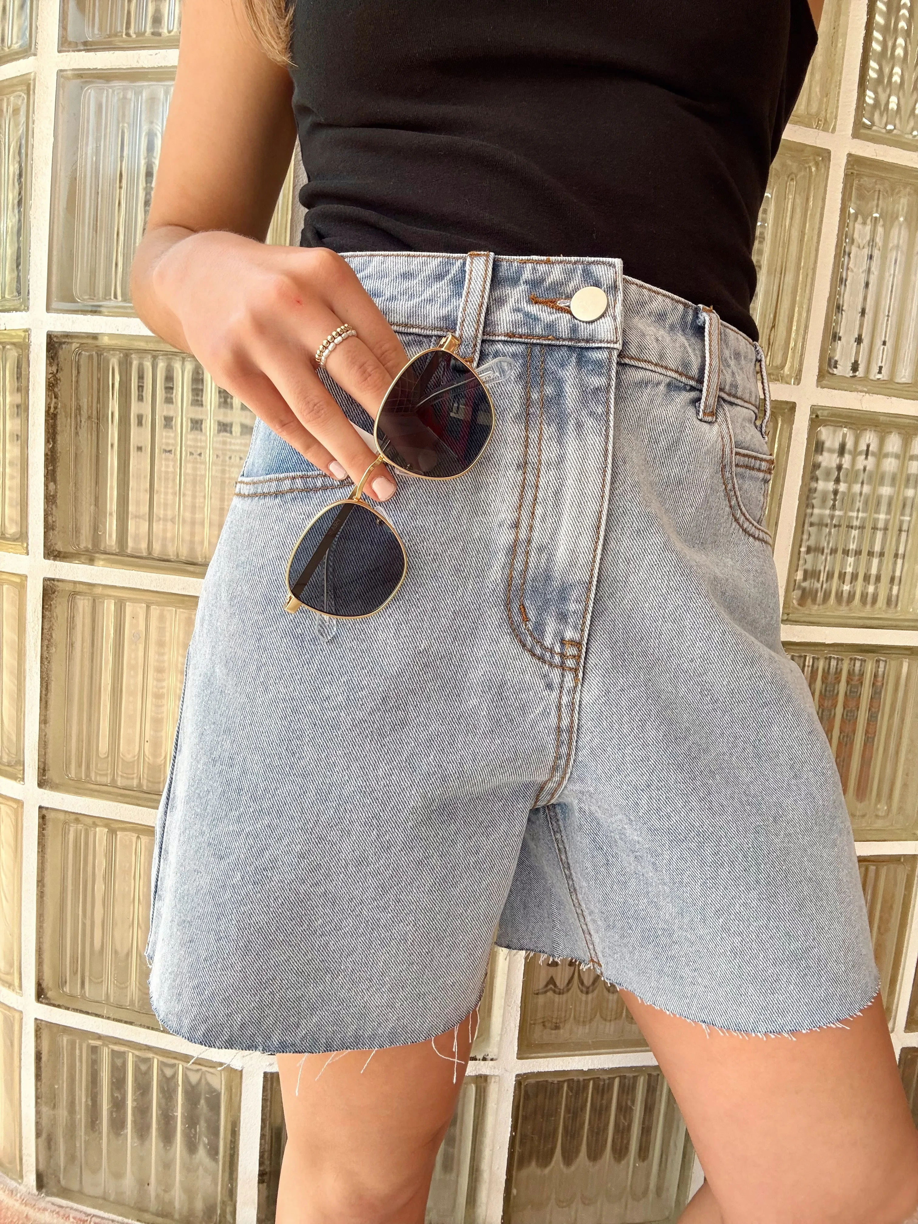 *Restock* Millie Washed Denim Shorts Lt Wash