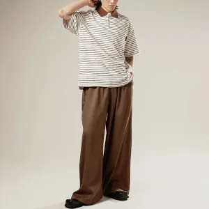 Retro Drawstring Wide-Leg Trousers