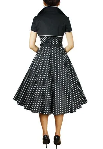 Retro Flare Polka Dot Dress